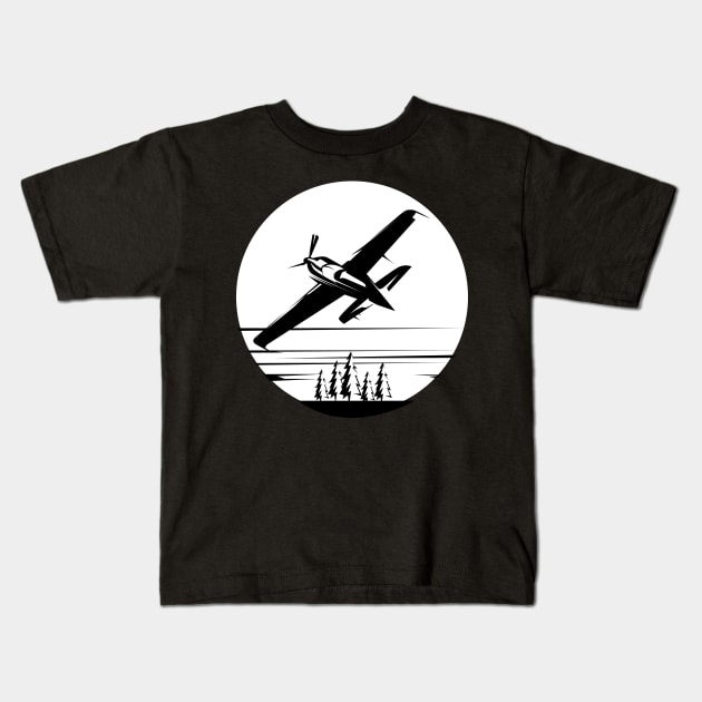 Aircraft Aviator Kids T-Shirt by MARGARIYAH